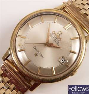 OMEGA - 1960's 18ct gold automatic Constellation