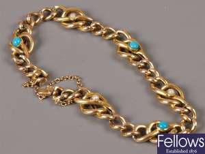 Early 20th century 15ct gold hollow curb link