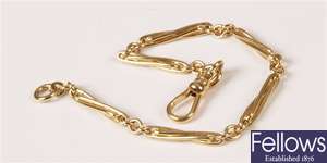 18ct gold fancy twisted fetter and three link