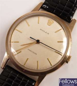 ROLEX -  a gentleman's 1960's 9ct gold watch the