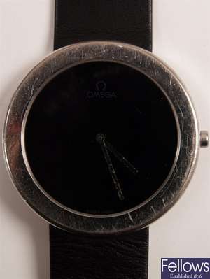 OMEGA - a stainless steel large circular watch