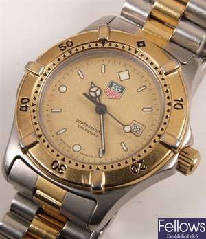 TAG HEUER - a ladies bi-colour 2000 series watch