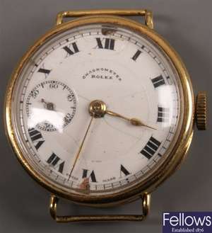 ROLEX - a 1920's gentleman's watch head the round