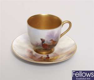 R. Worc. cab. cup and saucer
