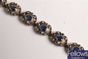 Sapphire and diamond set bracelet