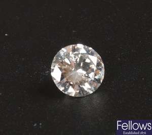 Single round brilliant diamond, estimated diamond