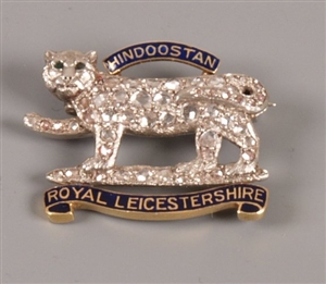 A ladies 'Royal Leicestershire' Regiment lapel