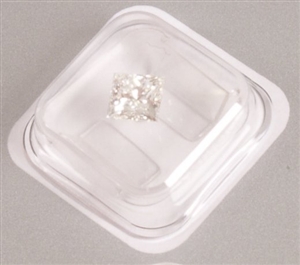 Single stone princess cut diamond pendant,