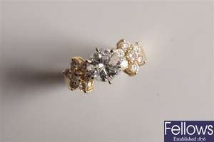 18ct gold round brilliant diamond set ring with