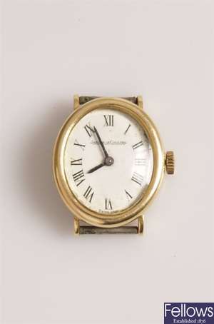 JAEGER-LECOULTRE - a ladies 18ct gold manual wind