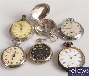 Six assorted metal pocket watches to include a