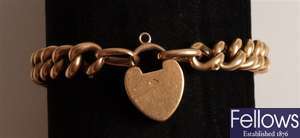 Victorian 15ct rose gold hollow curb link