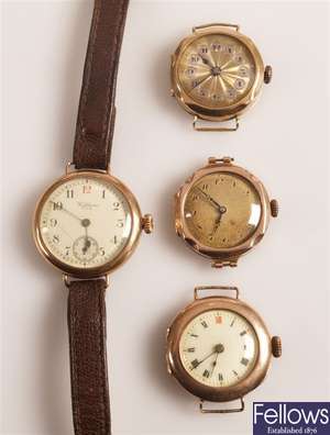 WALTHAM - a ladies 1920's manual wind 9ct gold