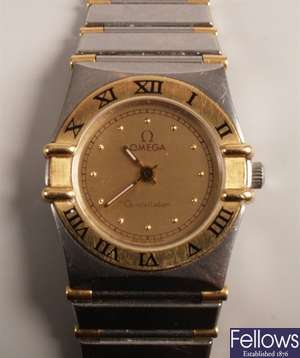 OMEGA - a ladies bi-colour stainless steel