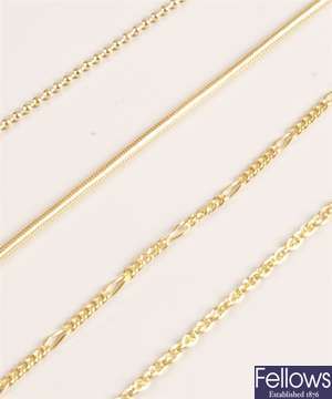 Four items of jewellery, to include an 18ct gold