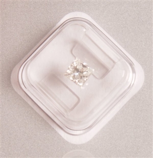 Single stone princess cut diamond pendant.
