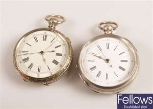 A 20th Century key wind pocket watch with a white