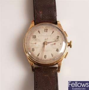 A 20th Century swiss chronograph watch the case