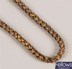 15ct gold fancy close link necklet 37cms in