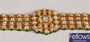 Continental 18ct gold diamond set bracelet, with
