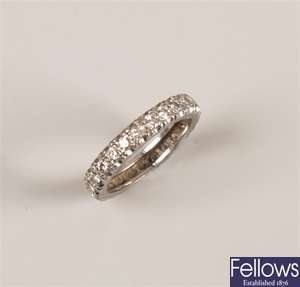 Diamond set full eternity ring with round