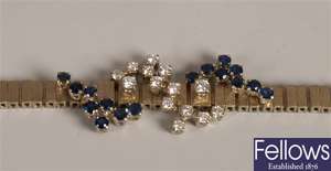 18ct gold sapphire and diamond bracelet with a