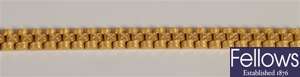22ct gold bracelet in a brick effect link with