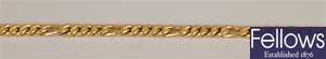 22ct gold figaro link bracelet with spaced
