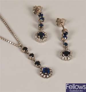 Two items of jewellery to include a sapphire and