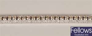 18ct white gold diamond bracelet with a central