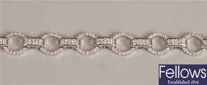 18ct white gold diamond bracelet with a repeated