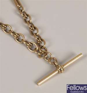 9ct yellow gold fancy knot and trombone link