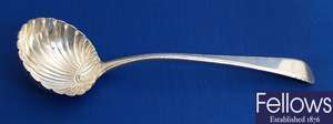 George III silver ladle the Old English pattern