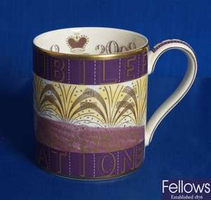 A Wedgwood mug commemorating the Golden Jubilee