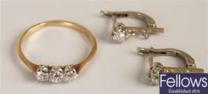 Two items of jewellery to include an 18ct gold