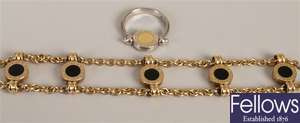 BULGARI - 18ct gold two row cable link bracelet