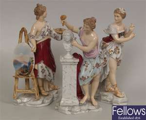 Three late 19th Century Berlin porcelain figures