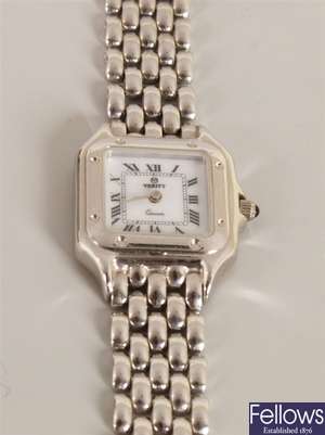Verity - 9ct white gold ladies wristwatch, the