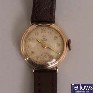 TUDOR - a 9ct ladies wrist watch, the circular