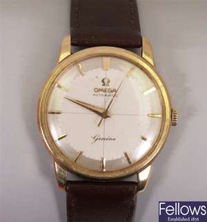 OMEGA - 20th century 18ct gold cased automatic