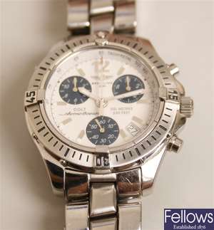 BREITLING - a gentleman's stainless steel Chrono