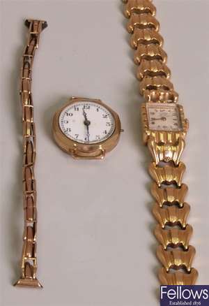 Two watches, to include a 1930's 9ct gold