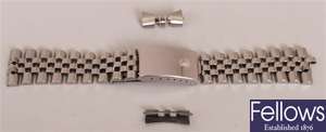 ROLEX - a steel jubilee link bracelet with flip