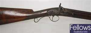 A 19th century percussion action rifle with