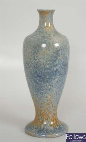 A Ruskin baluster vase, the slender vase