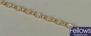 A fancy diamond line bracelet, in the design of
