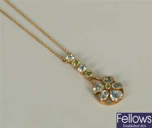An early 20th century 9ct gold aquamarine and