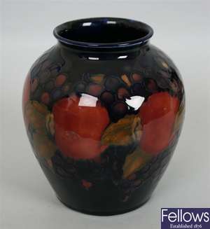 A Moorcroft pottery vase of baluster shaped form,