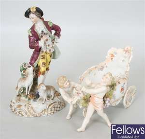 A pair of late 19th century figures depicting a