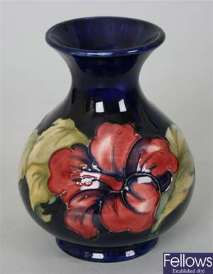 A Moorcroft vase of baluster shaped form, the